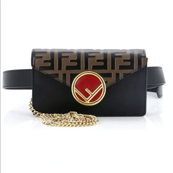Fendi | Bags | Fendi Black And Brown Crossbody Belt Bag With  display picture 2